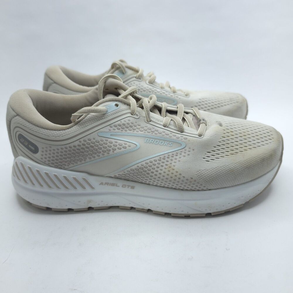 Brooks Ariel GTS 23 Shoes Womens Sz 8 2E Beige Sneakers Running Athletic Jogging